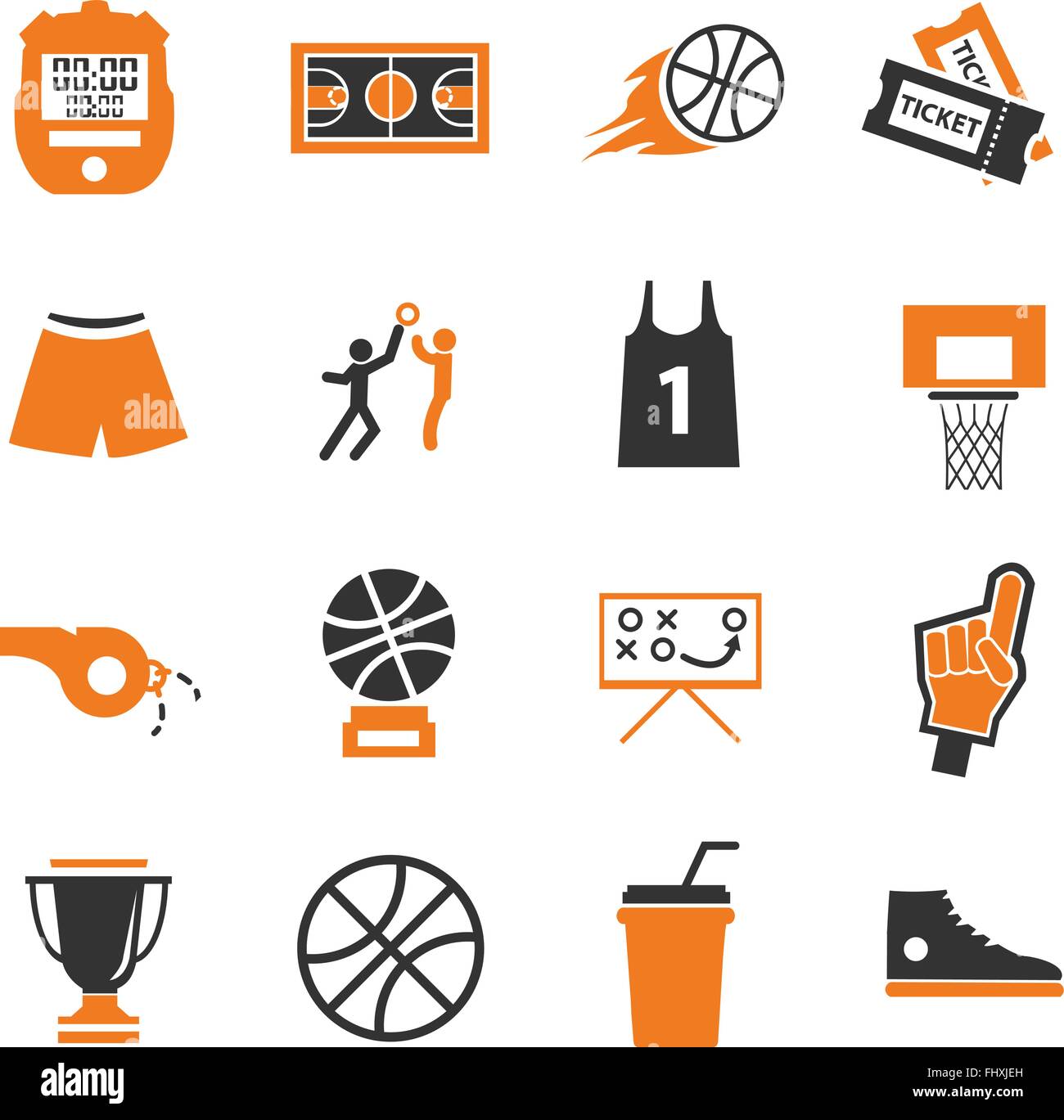 basketball web icons for user interface design Stock Vector Image & Art