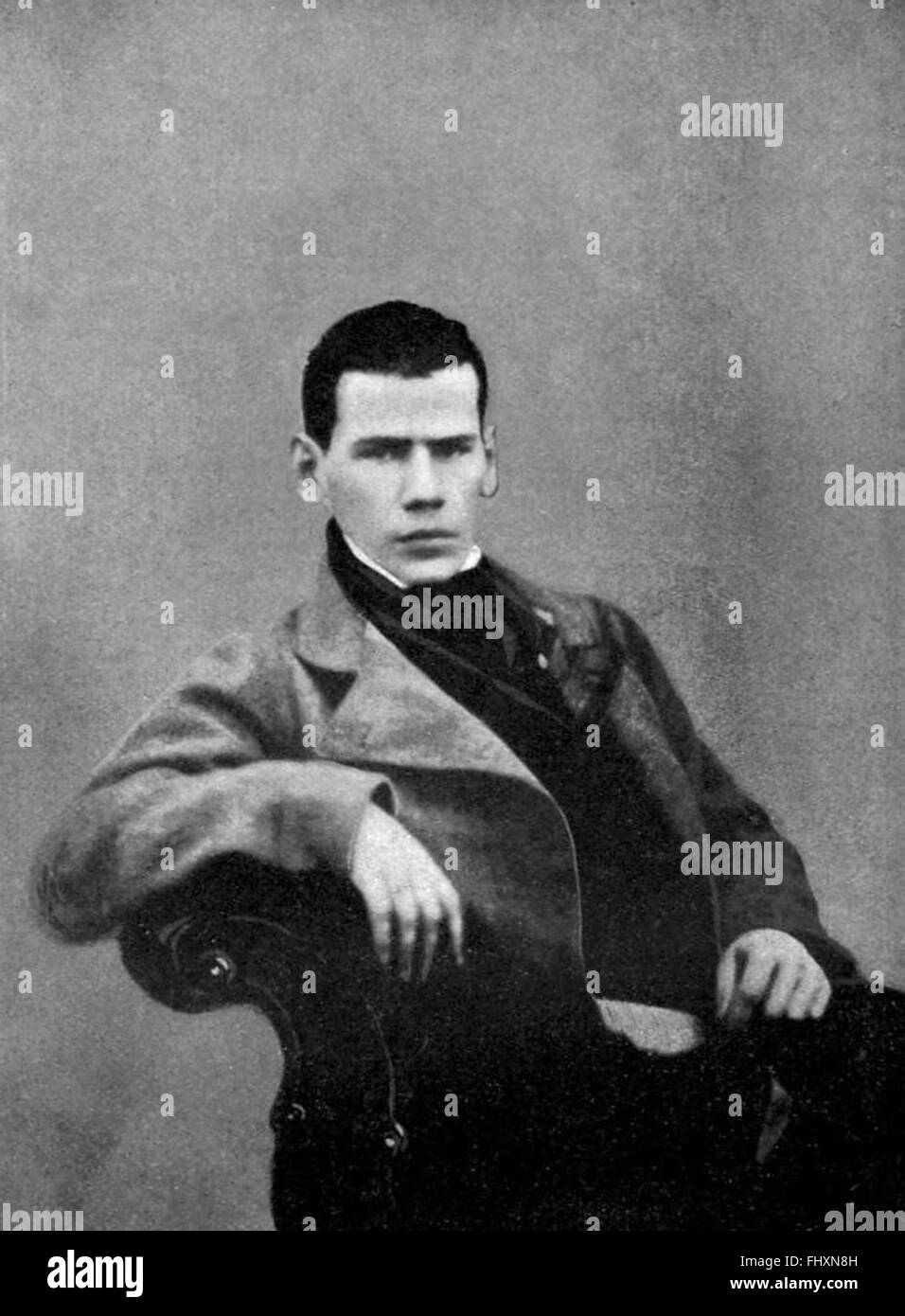Leo Tolstoy, Russian writer, at age 20 Stock Photo