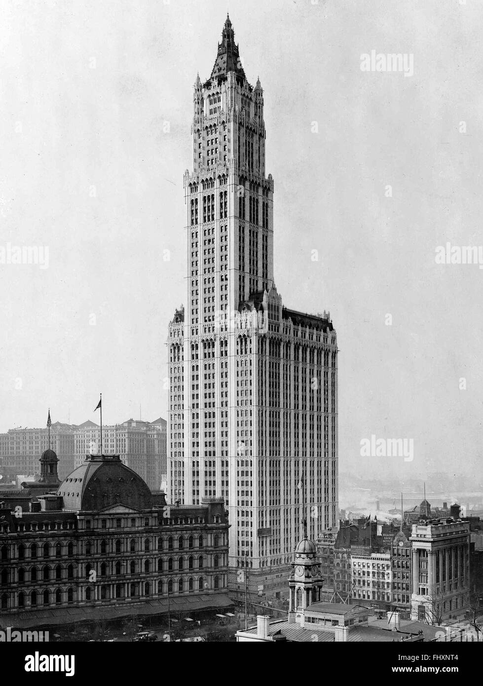 Woolworth Building in New York City, USA, was the world's tallest building when it was built in 1913 Stock Photo