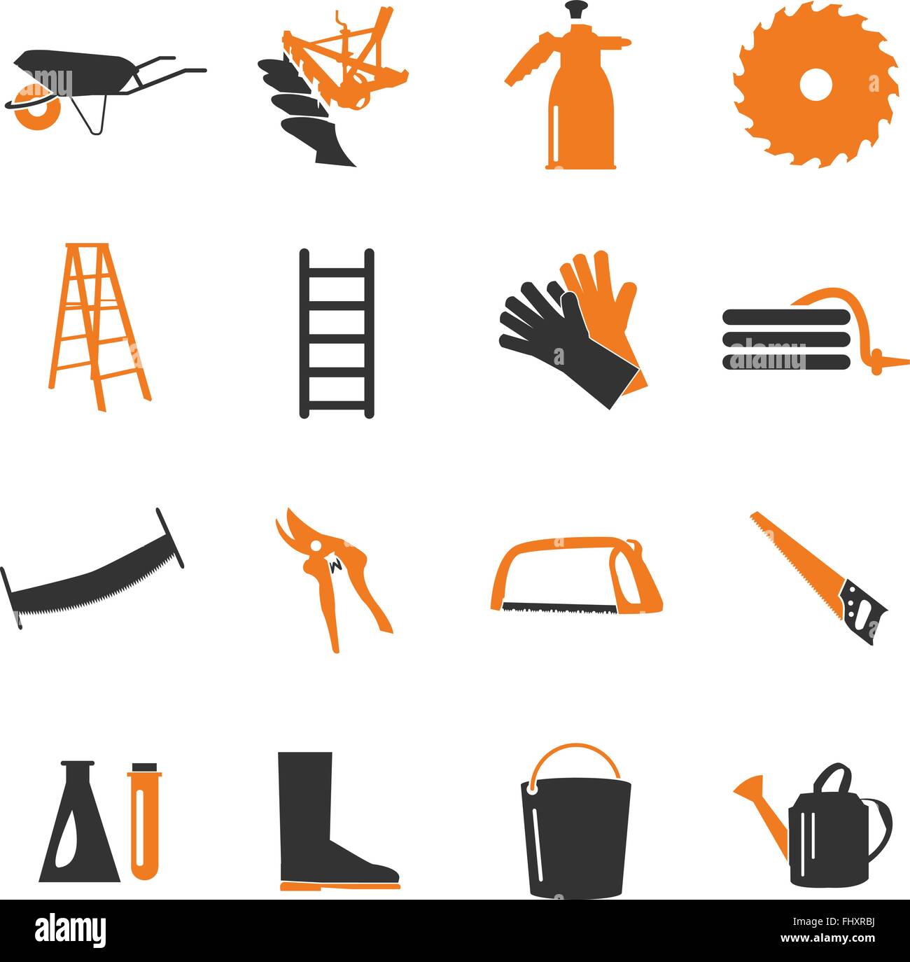 garden tools web icons for user interface design Stock Vector Image ...