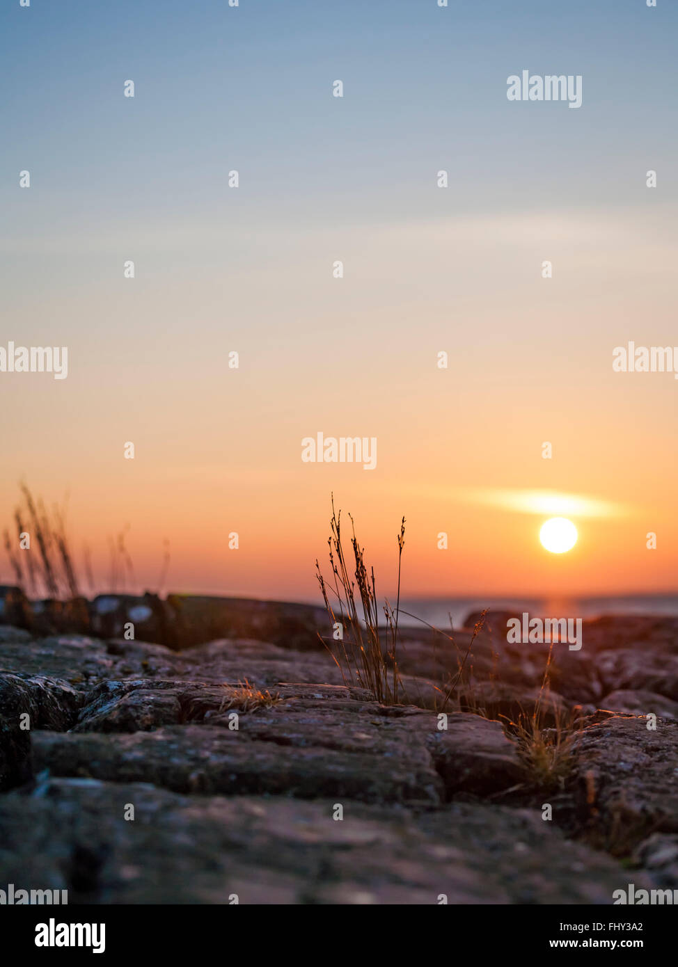 Evening by Baltic Sea Stock Photo