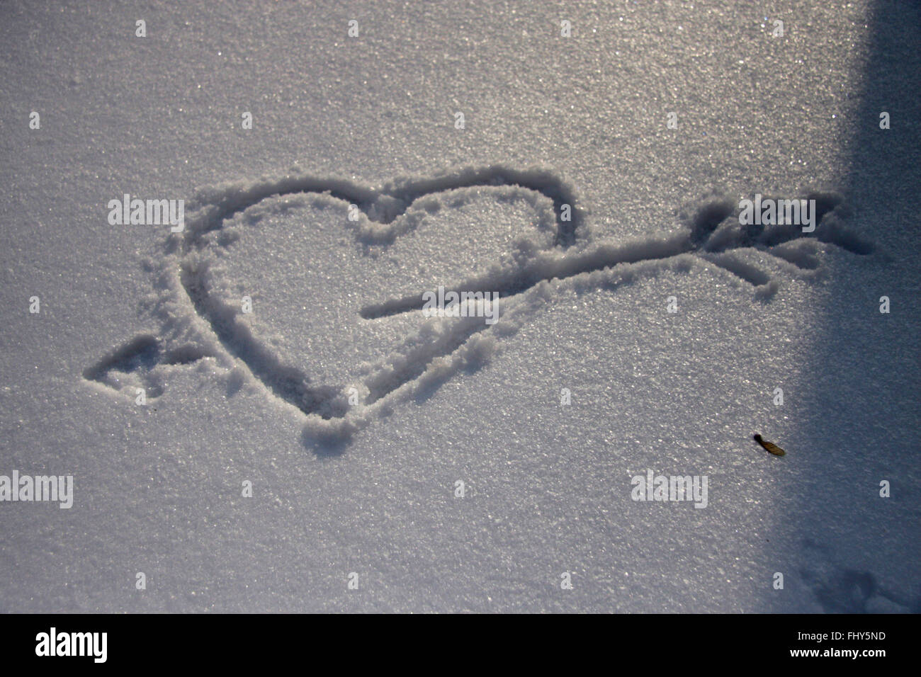 Symbolbild Liebe, Schnee Stock Photo Alamy