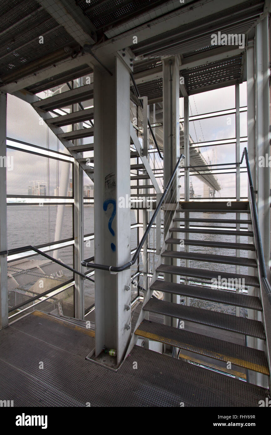 Example of a Metal and Steel Constructed Fire Escape with ability to
