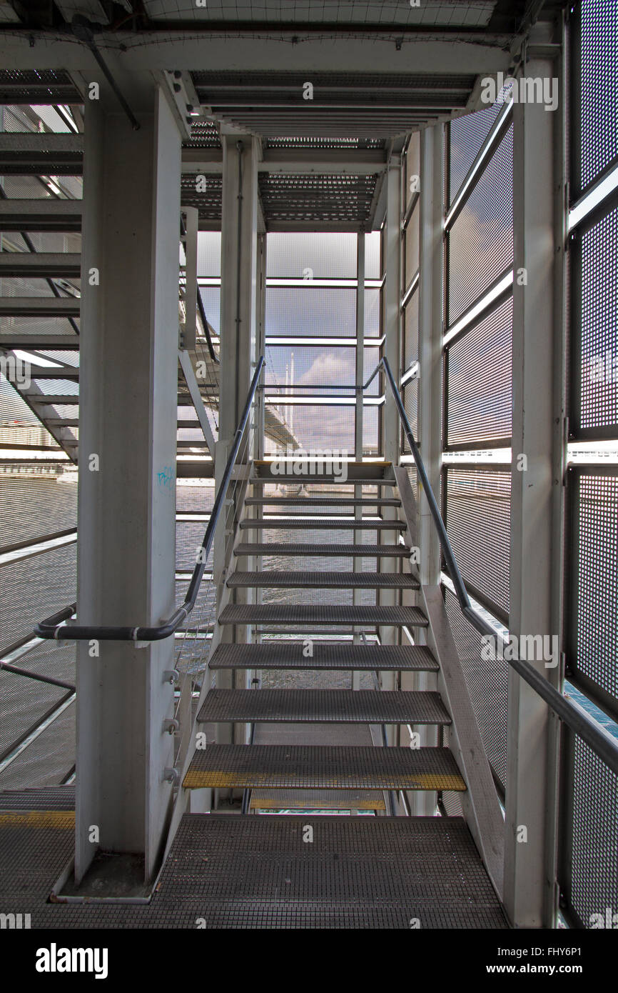 Example of a Metal and Steel Constructed Fire Escape with ability to