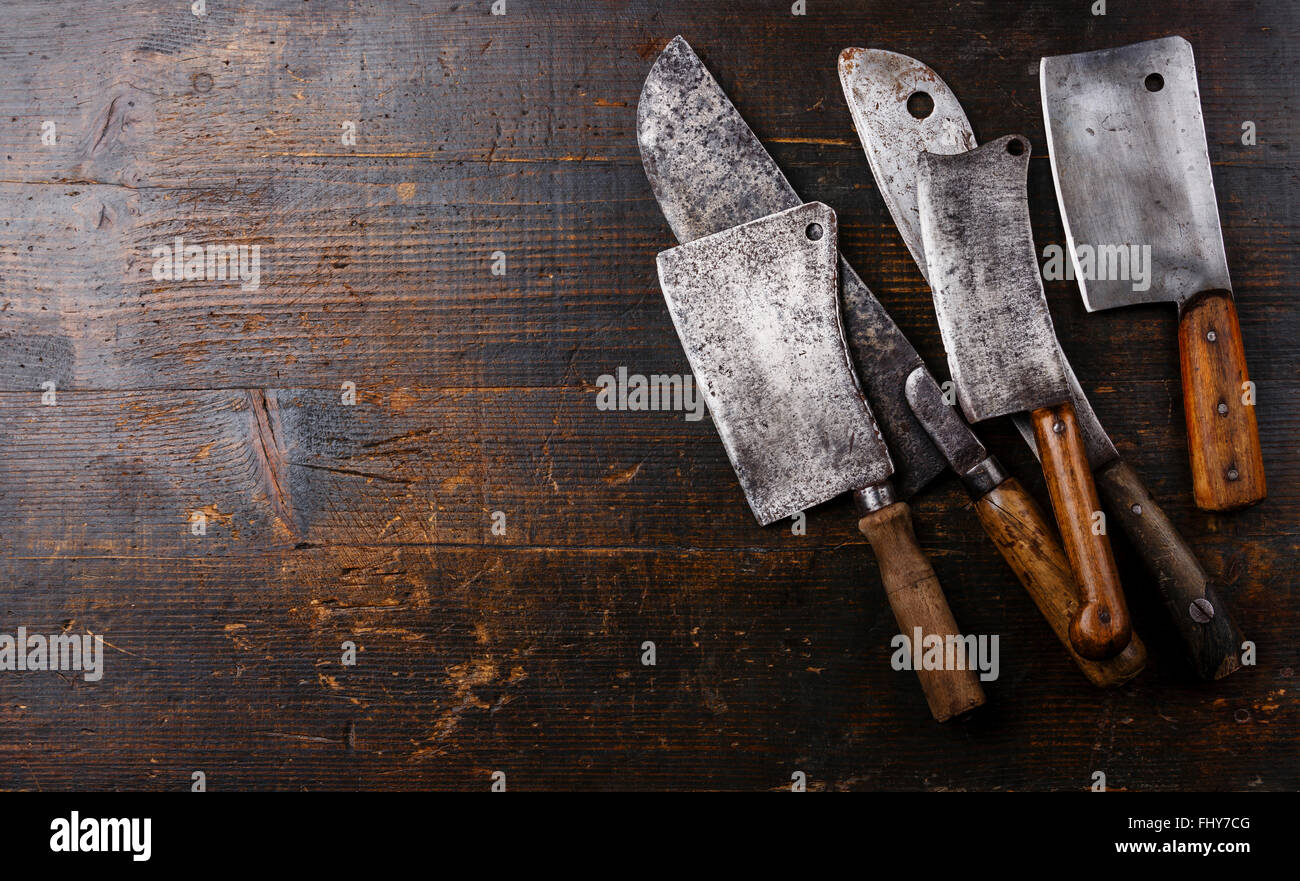 Butcher sharpening knife - Stock Image - F008/4712 - Science Photo