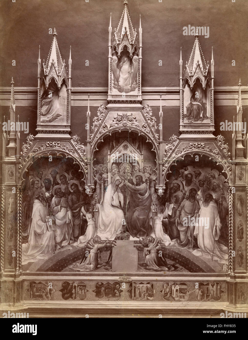 Coronation of the Virgin, painted by Lorenzo Monaco Stock Photo