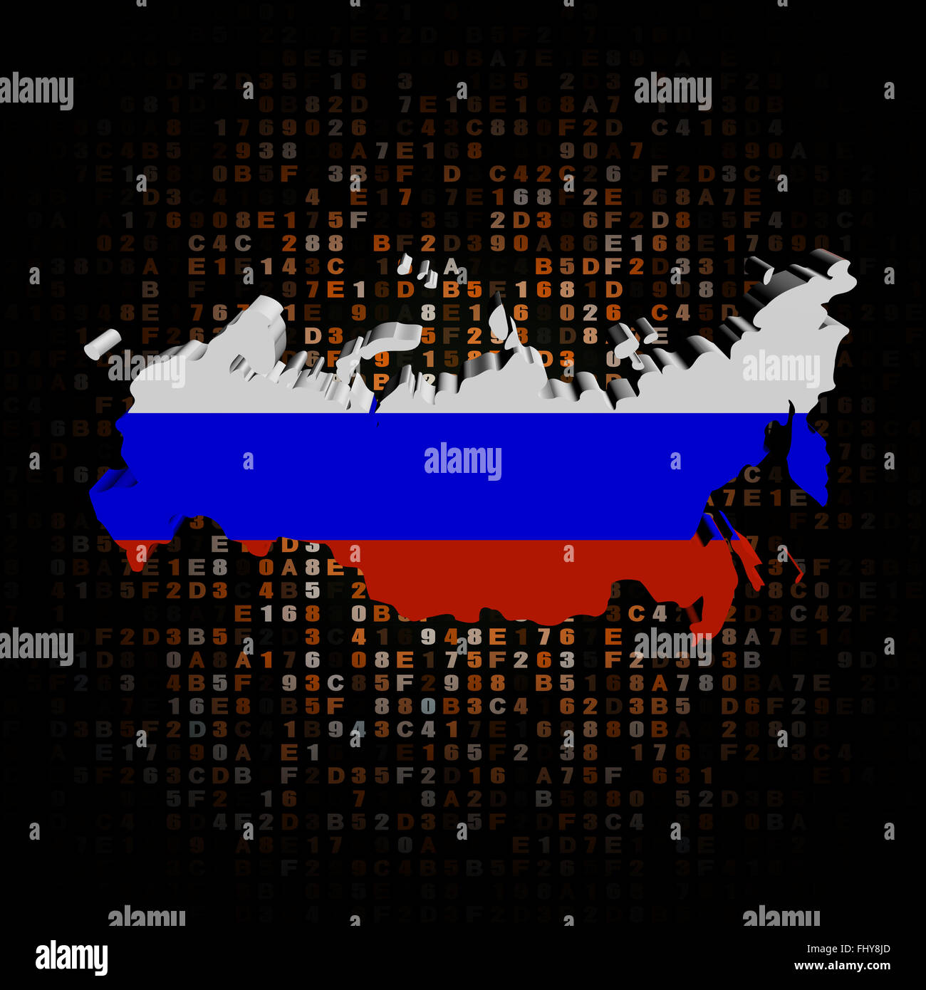 Map and flag of Russia Stock Photo - Alamy