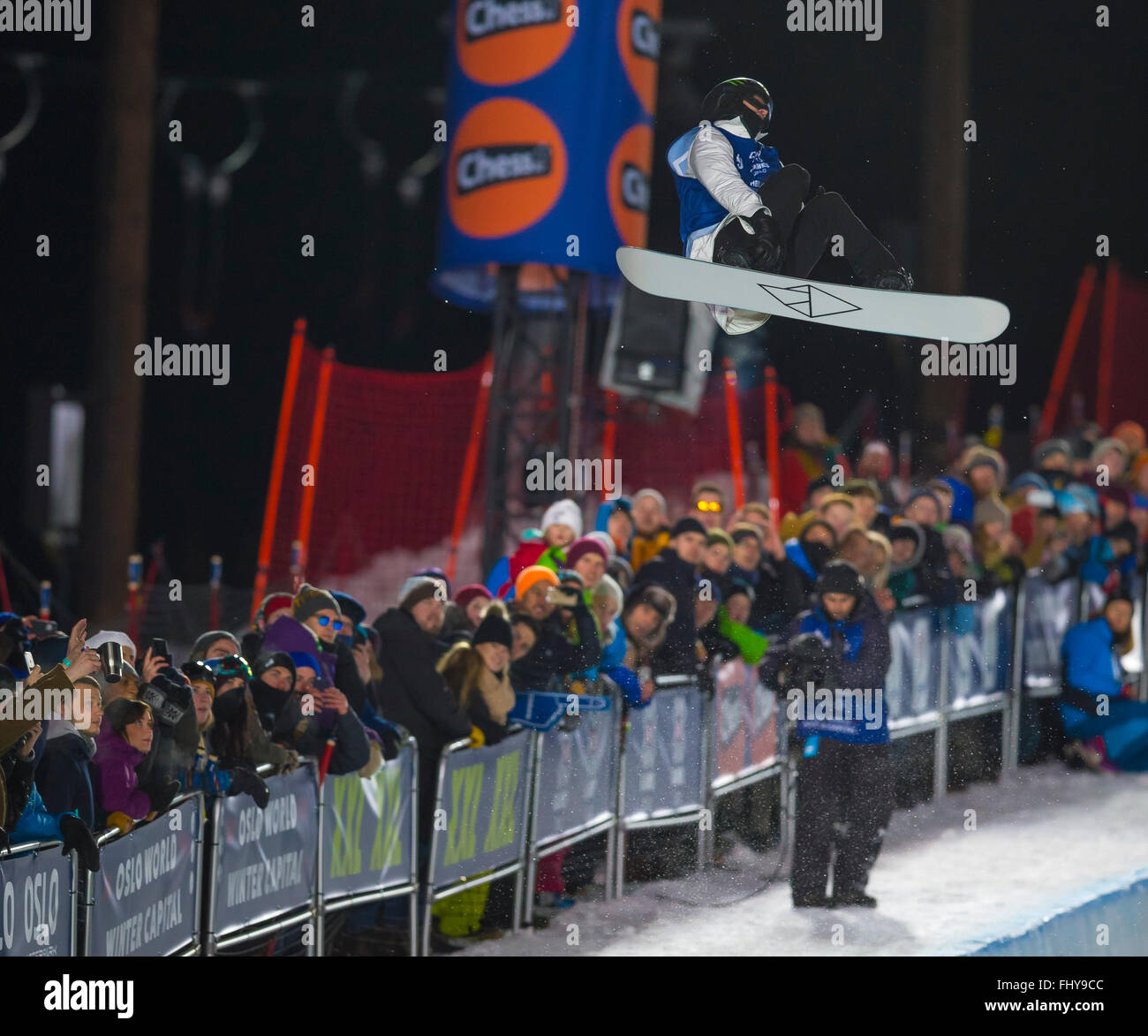 Wyller Oslo Winter Park, Oslo, Norway. 26th Feb, 2016. Red Bull X Games. Men's Snowboard