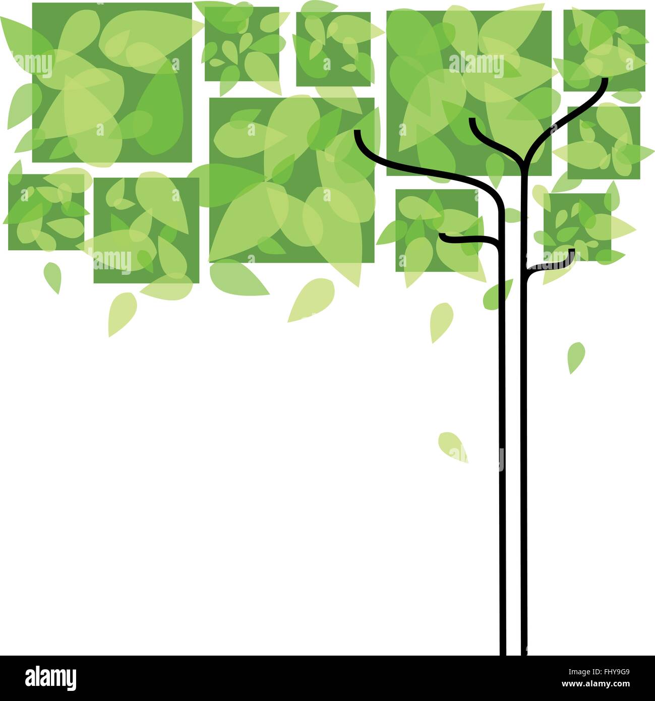 Abstract green tree on white background Stock Vector Image & Art - Alamy