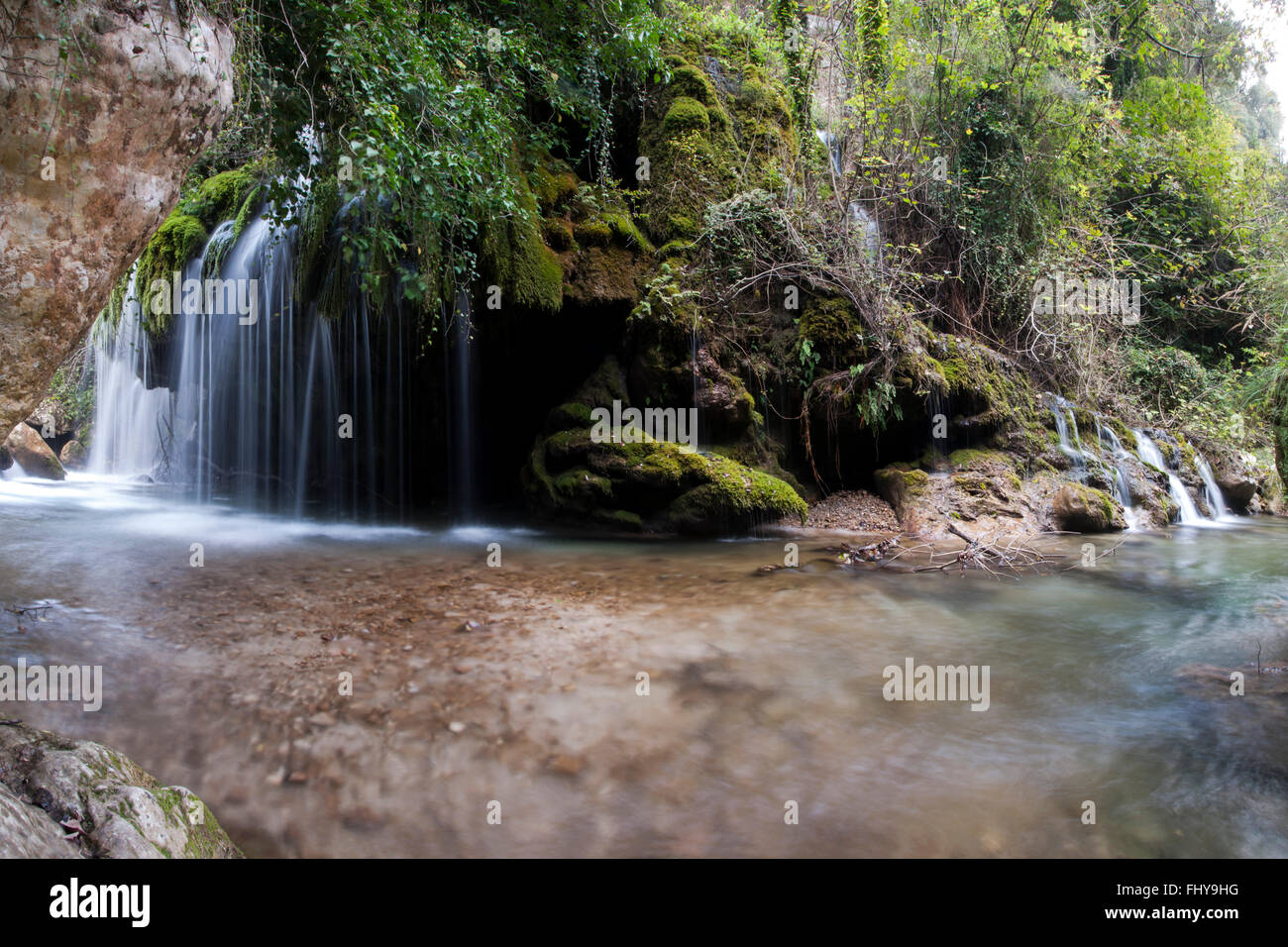 Waterfall along the river - Venus Hair in hinterland between Calabria ...