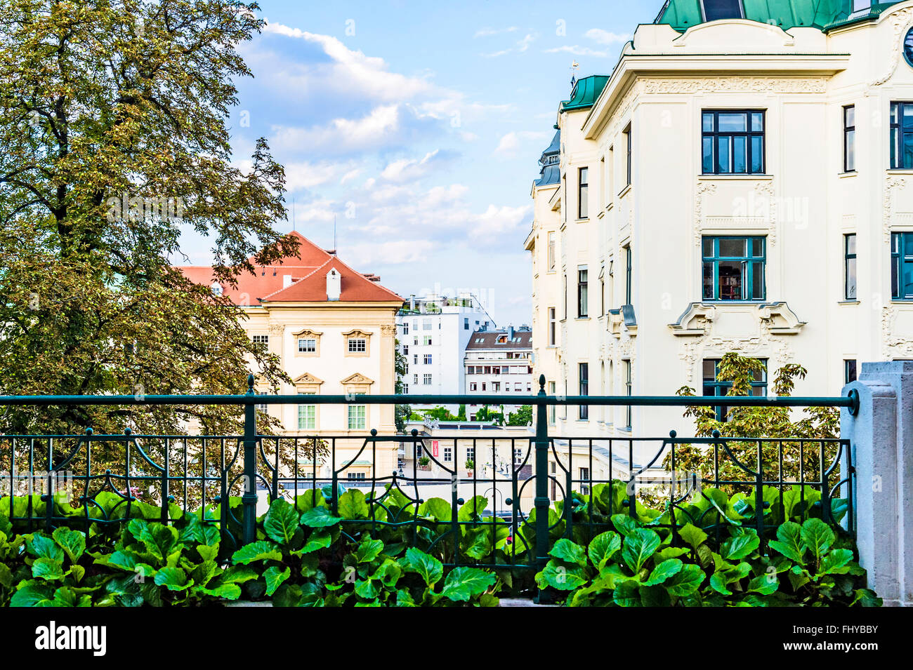 Strudlhofstiege in Wien, Alsergrund, Motiv des Romans von Heimito von Doderer; staircase in Vienna, background of an novel Stock Photo