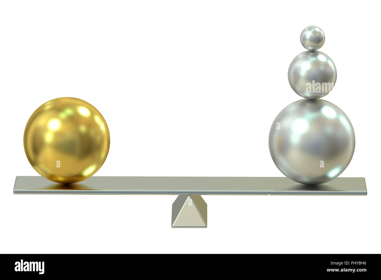 Balance concept isolated on white background Stock Photo