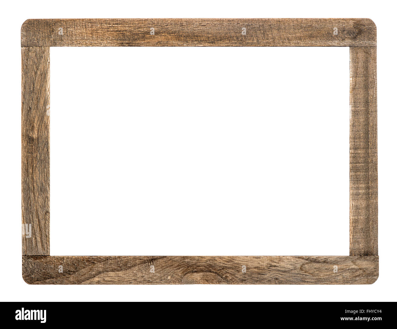 Rustic wooden frame isolated on white background Stock Photo - Alamy