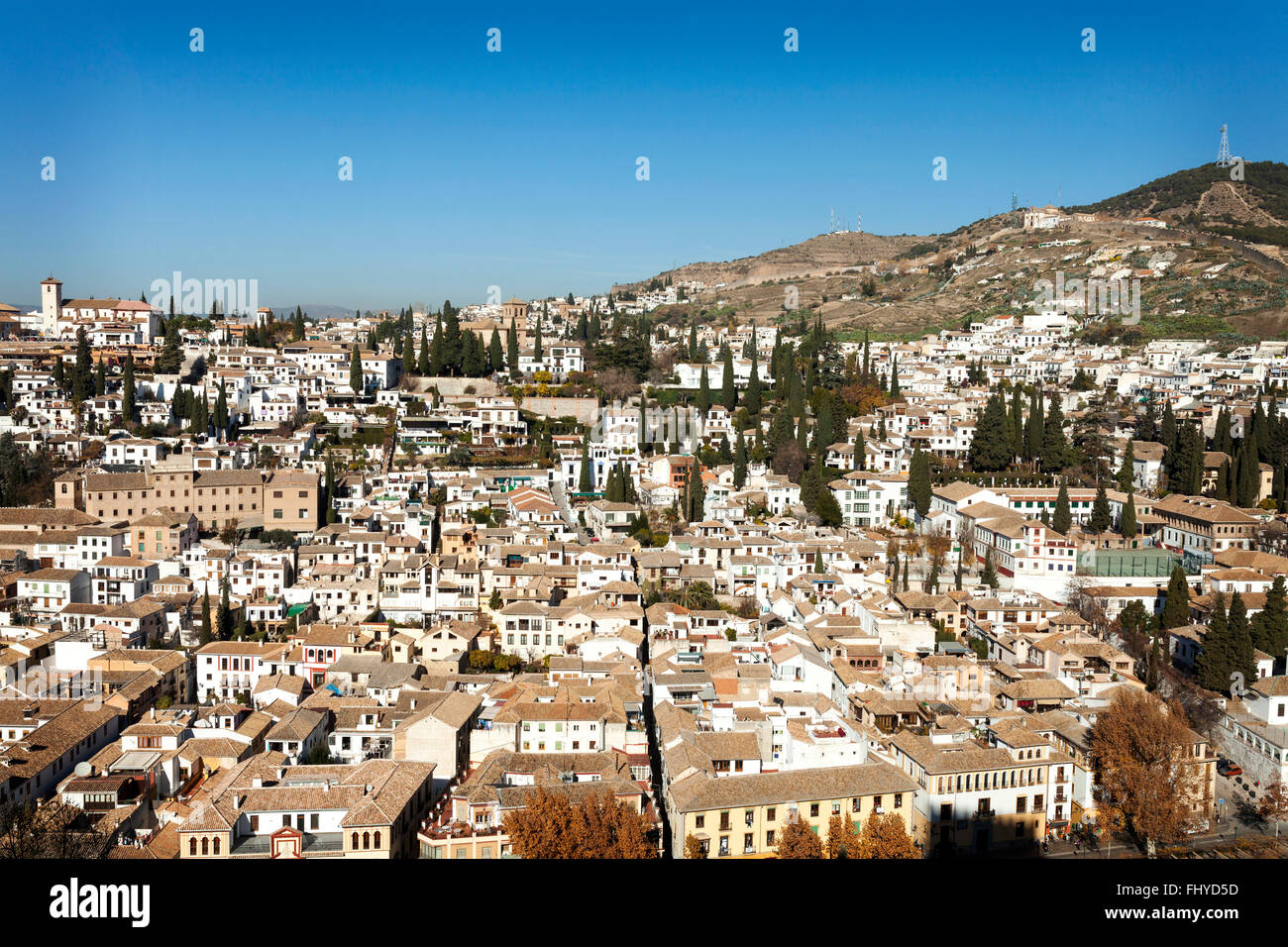 Spain, Andalucia, Granada, view of Albayzin neighborhood Stock Photo