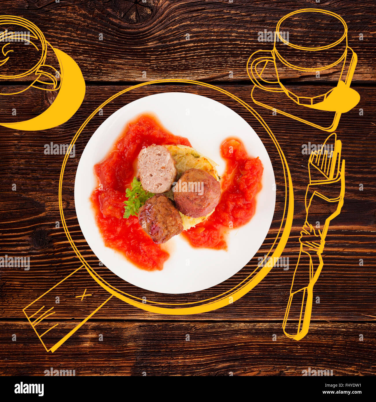 Delicious meatballs. Fine dining, exquisite luxurious gastronomy background Stock Photo Alamy