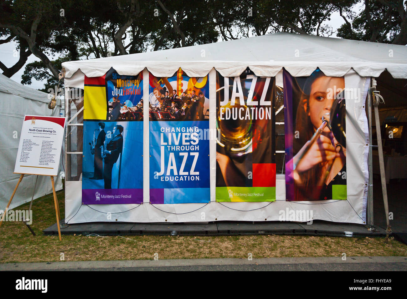 Jazz Education Tent 2014 Monterey Jazz Festival California Stock Jazz Education Tent 2014 Monterey Jazz Festival California Stock