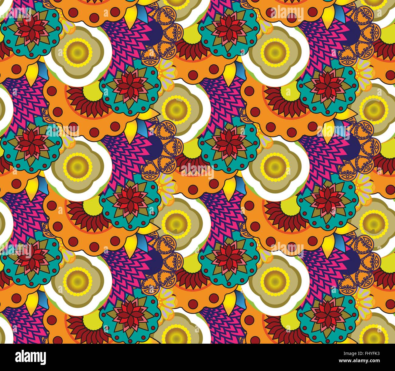 Bright seamless floral digital background vector pattern Stock Vector ...
