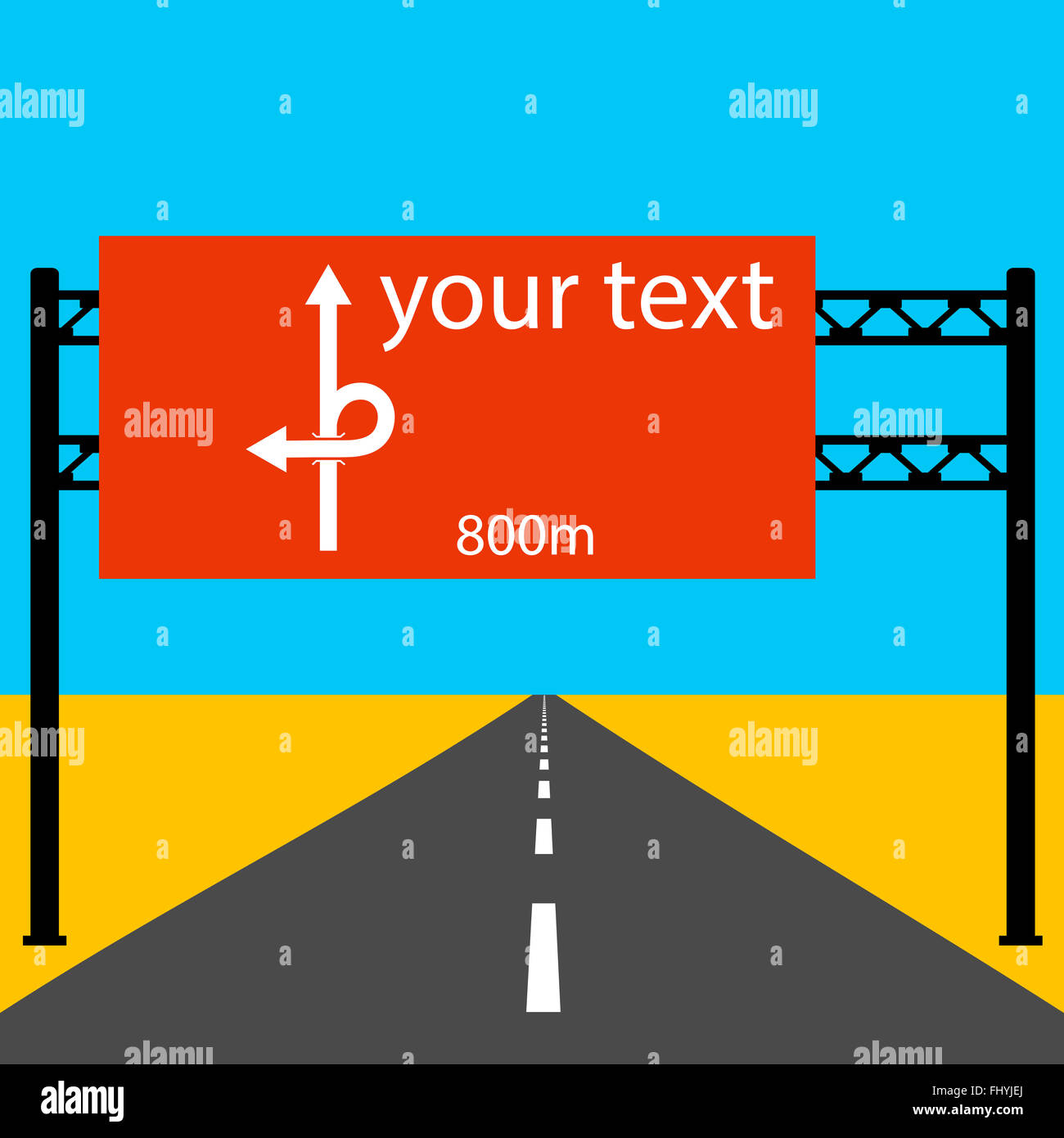 Blank Road Sign On The Road Illustration Stock Photo Alamy blank-road-sign-on-the-road-illustration-stock-photo-alamy
