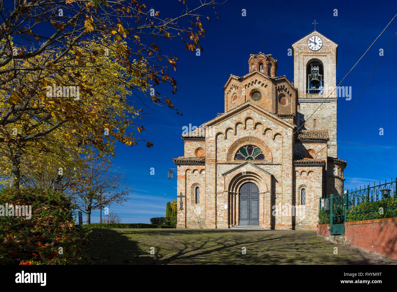 The parish church of San Martino in Gavazzana, Piedmont, Italy Stock Photo