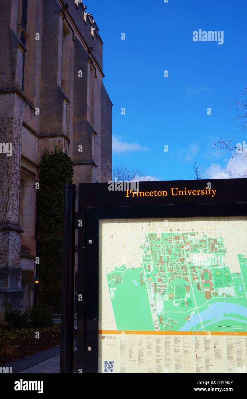 The campus of Princeton University, an Ivy League school in Princeton, New Jersey, United States Stock Photo