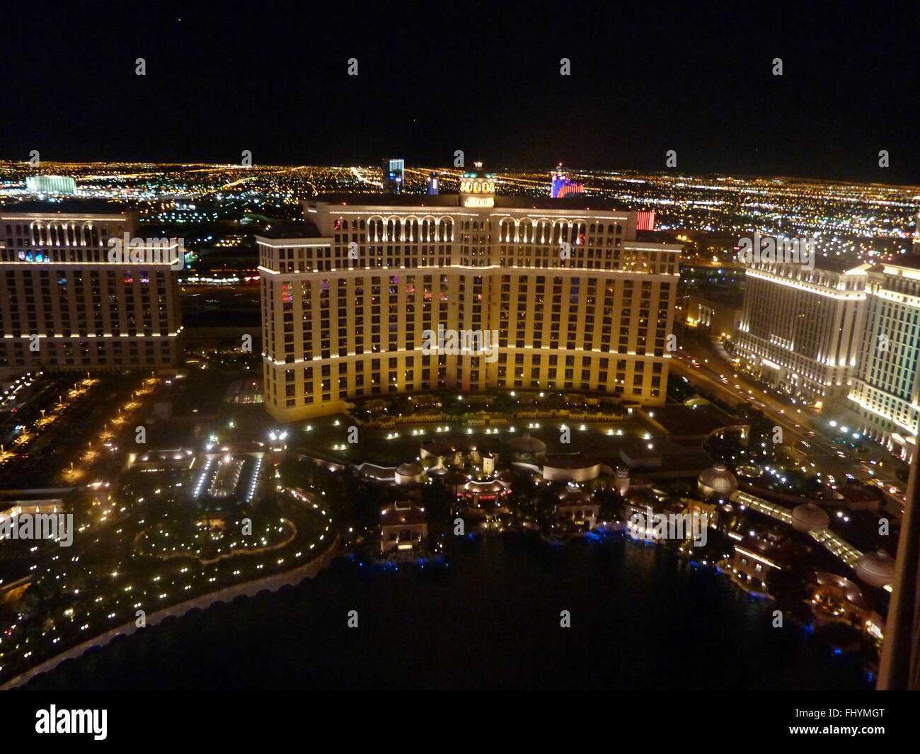 Bellagio Hotel And Casino View From Eiffel Tower On Las