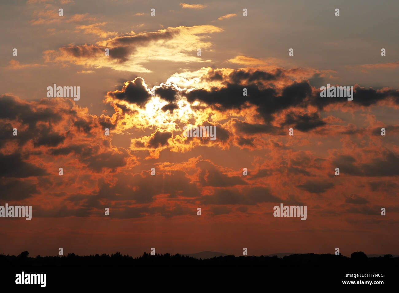 Sunset Sky Background Stock Photo - Alamy