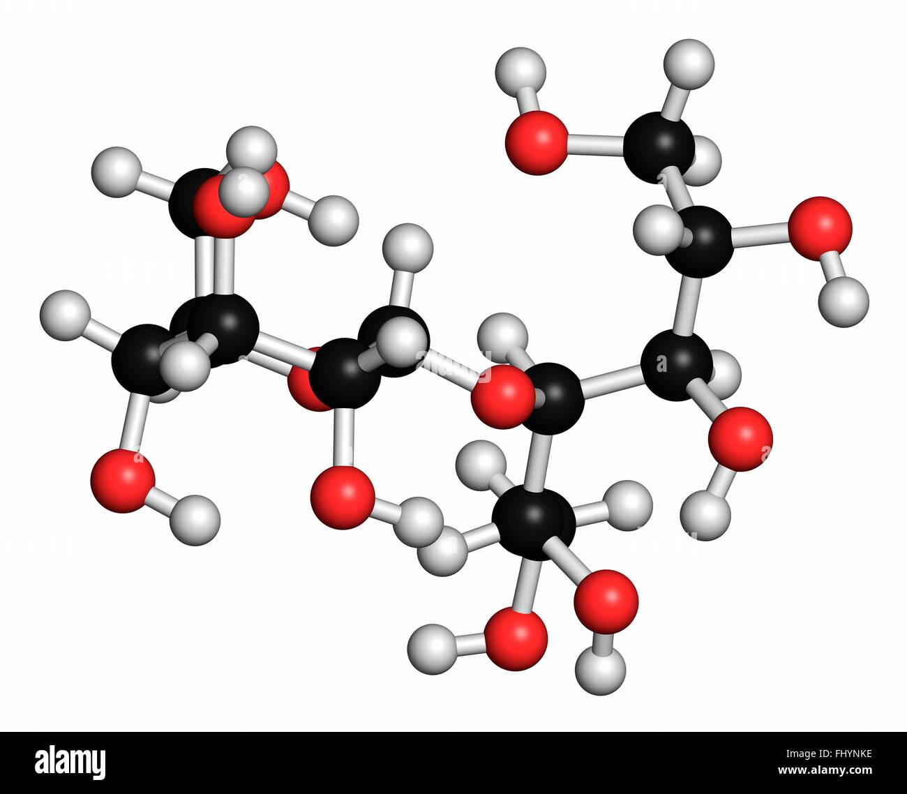 Maltitol sugar alcohol sweetener molecule hires stock photography and