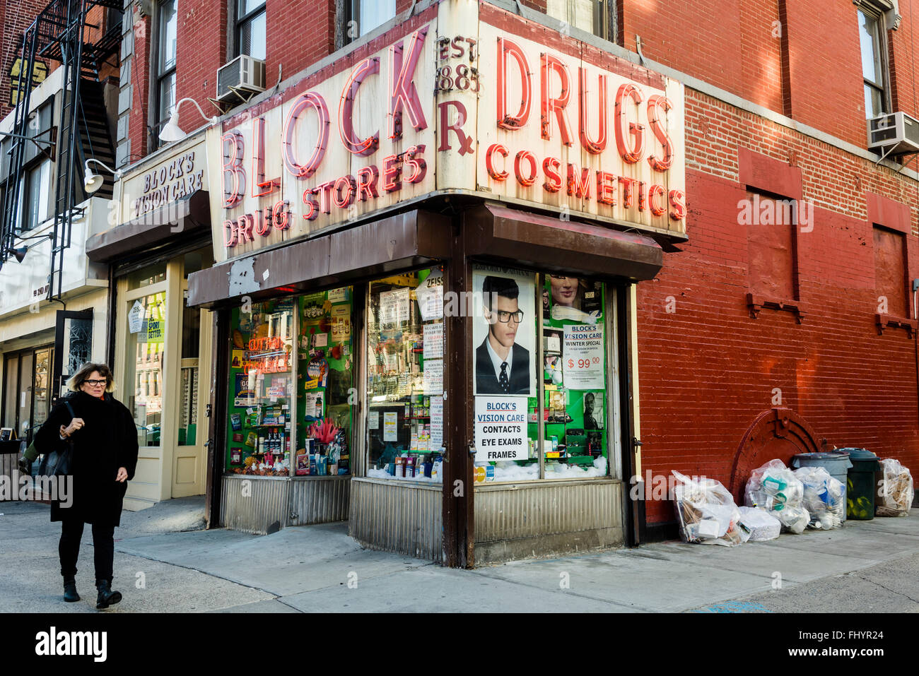 New York, NY 26 February 2016 - Block Drug Store in the East Village Stock Photo