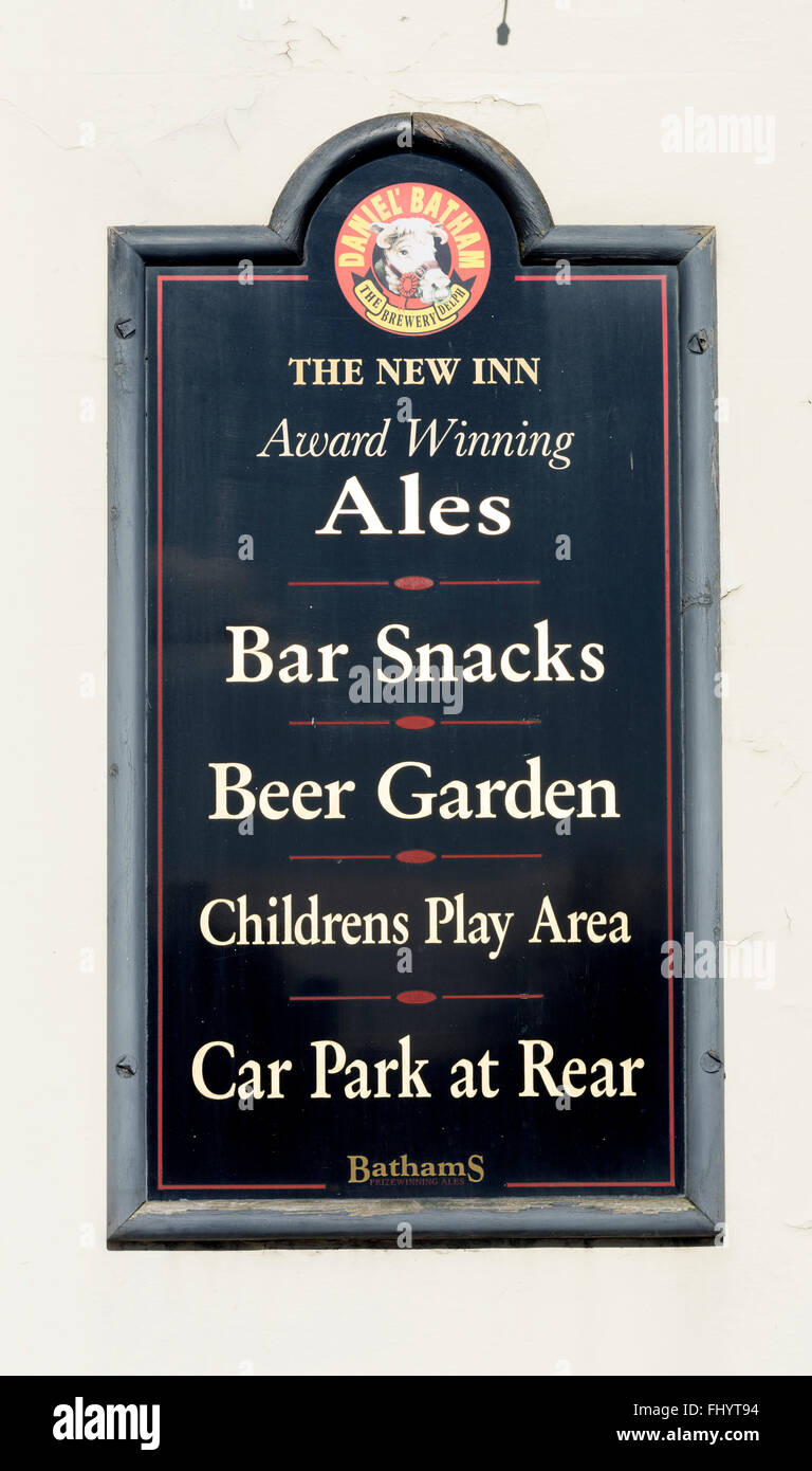 Sign on The New Inn, Wordsley, West Midlands, England, UK Stock Photo