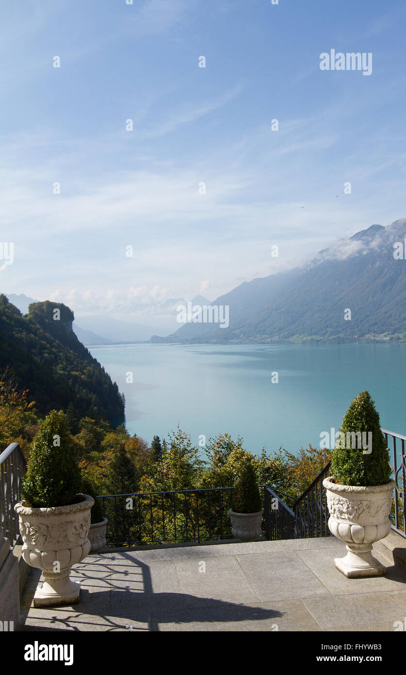 View of Lake Brienz Interlaken Switzerland Stock Photo