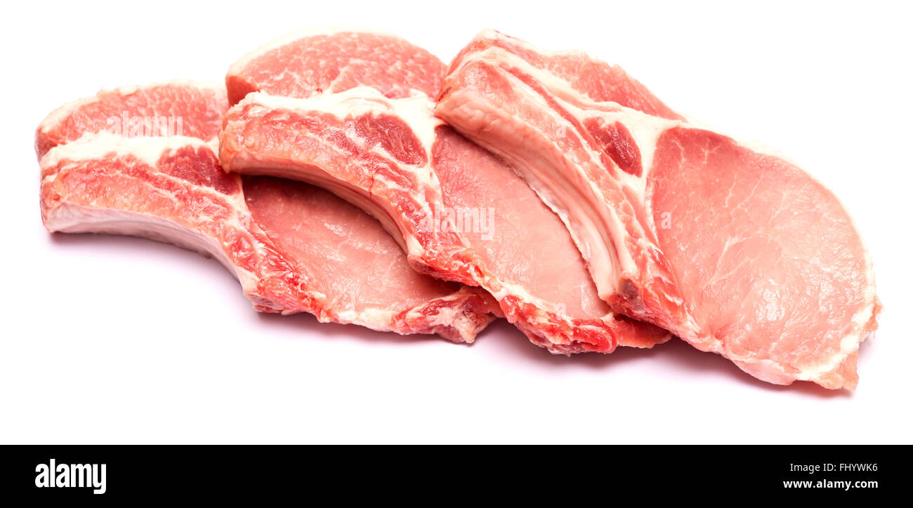 raw meat isolated on white background Stock Photo - Alamy