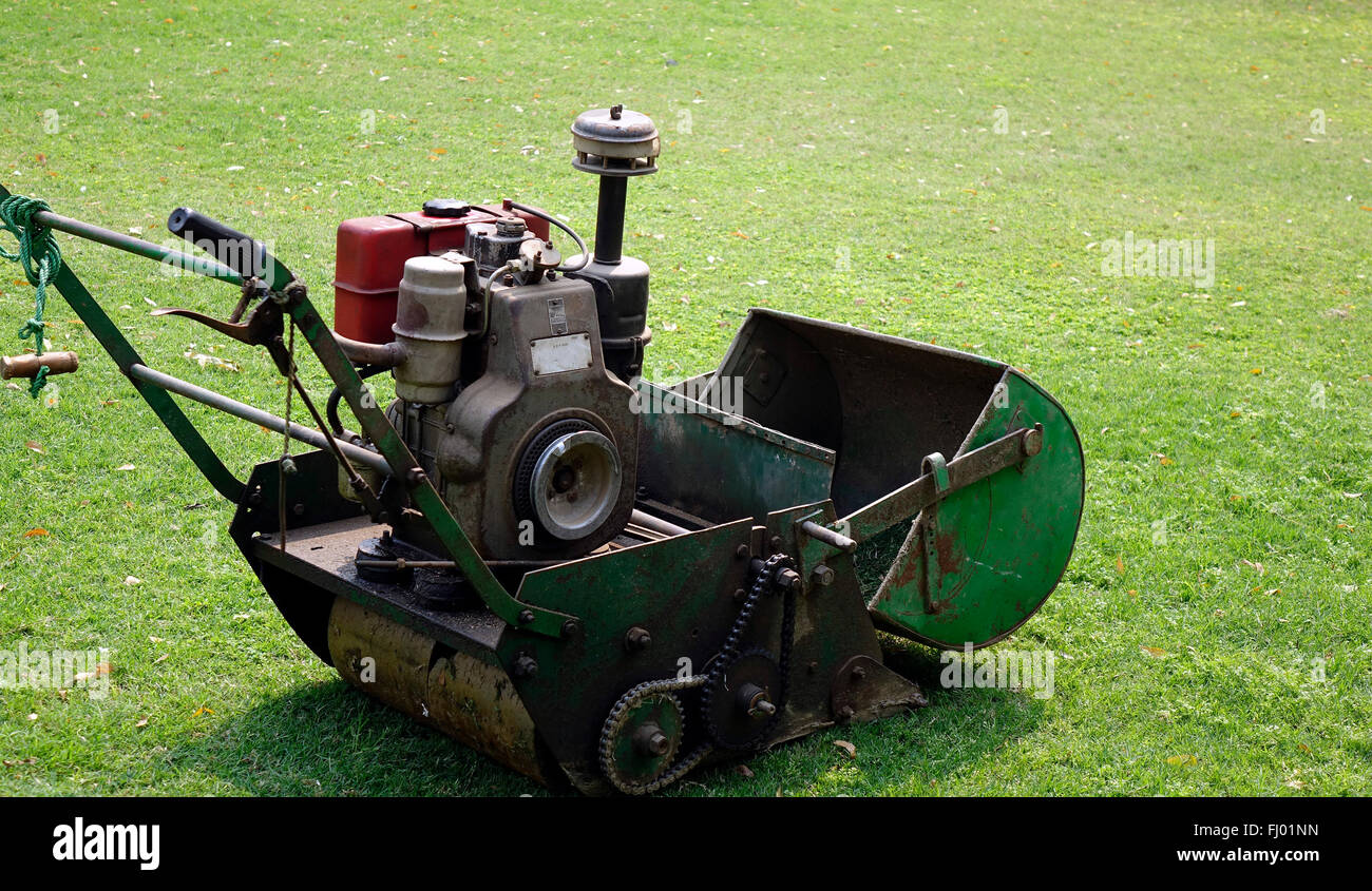 4 vintage reel mowers for yard and garden art - antiques - by