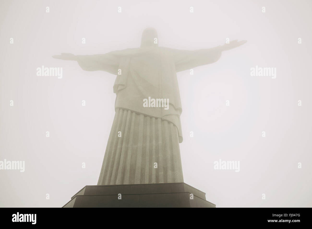 Brazil, Rio de Janeiro, Christ the Redeemer in the fog Stock Photo - Alamy