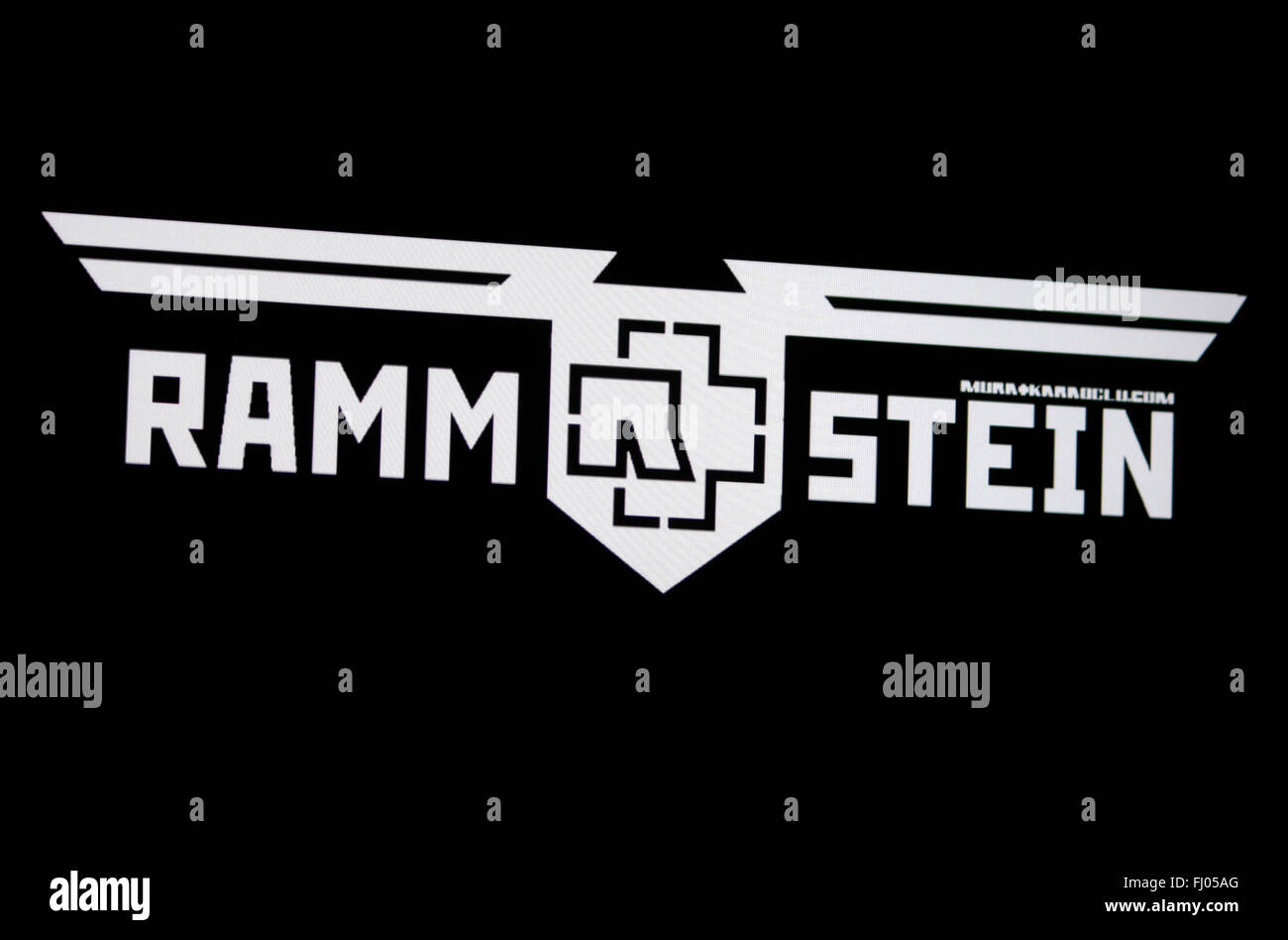 das Logo der Band Rammstein, Berlin Stock Photo - Alamy