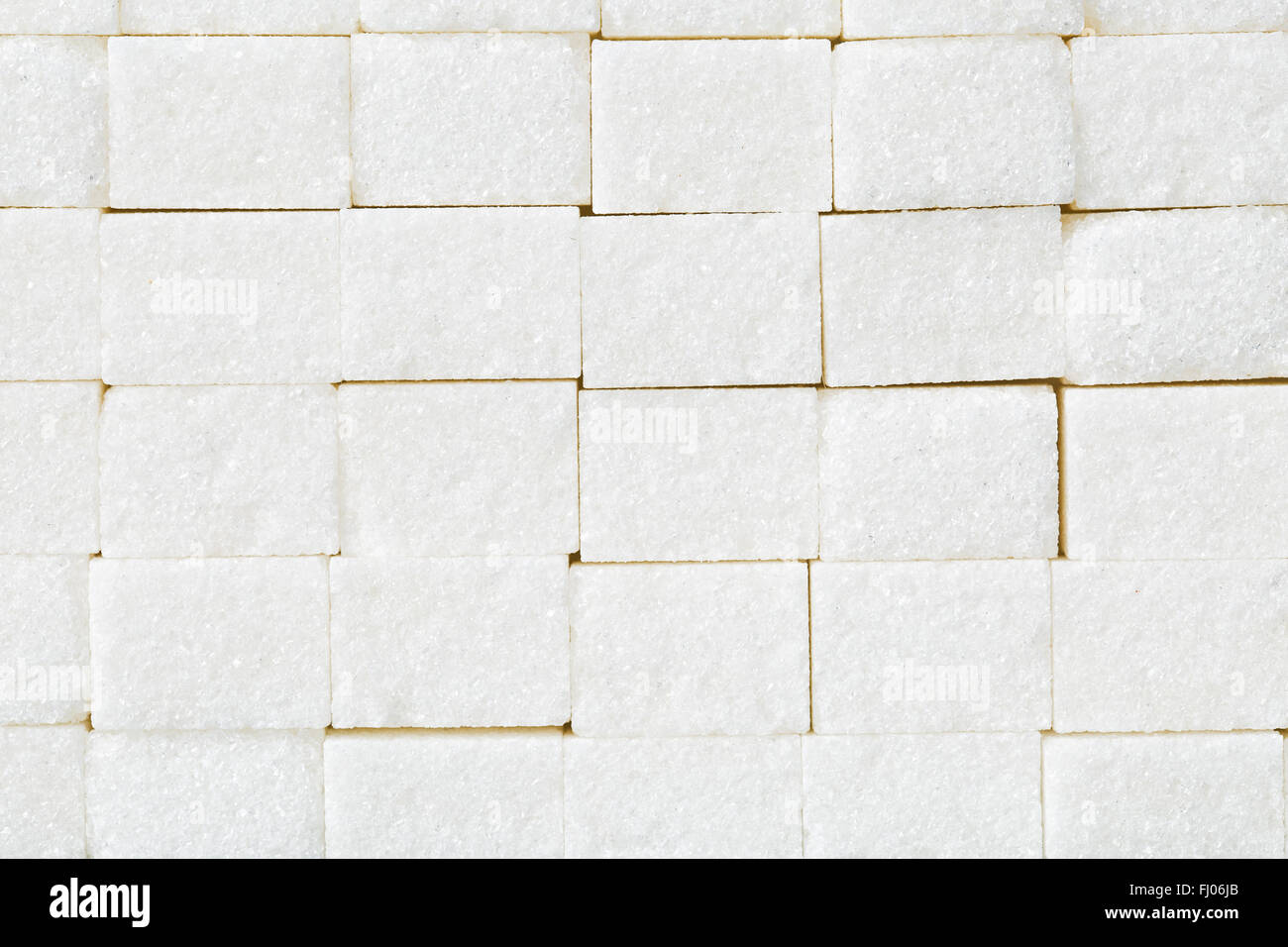 top view of white sugar cubes Stock Photo