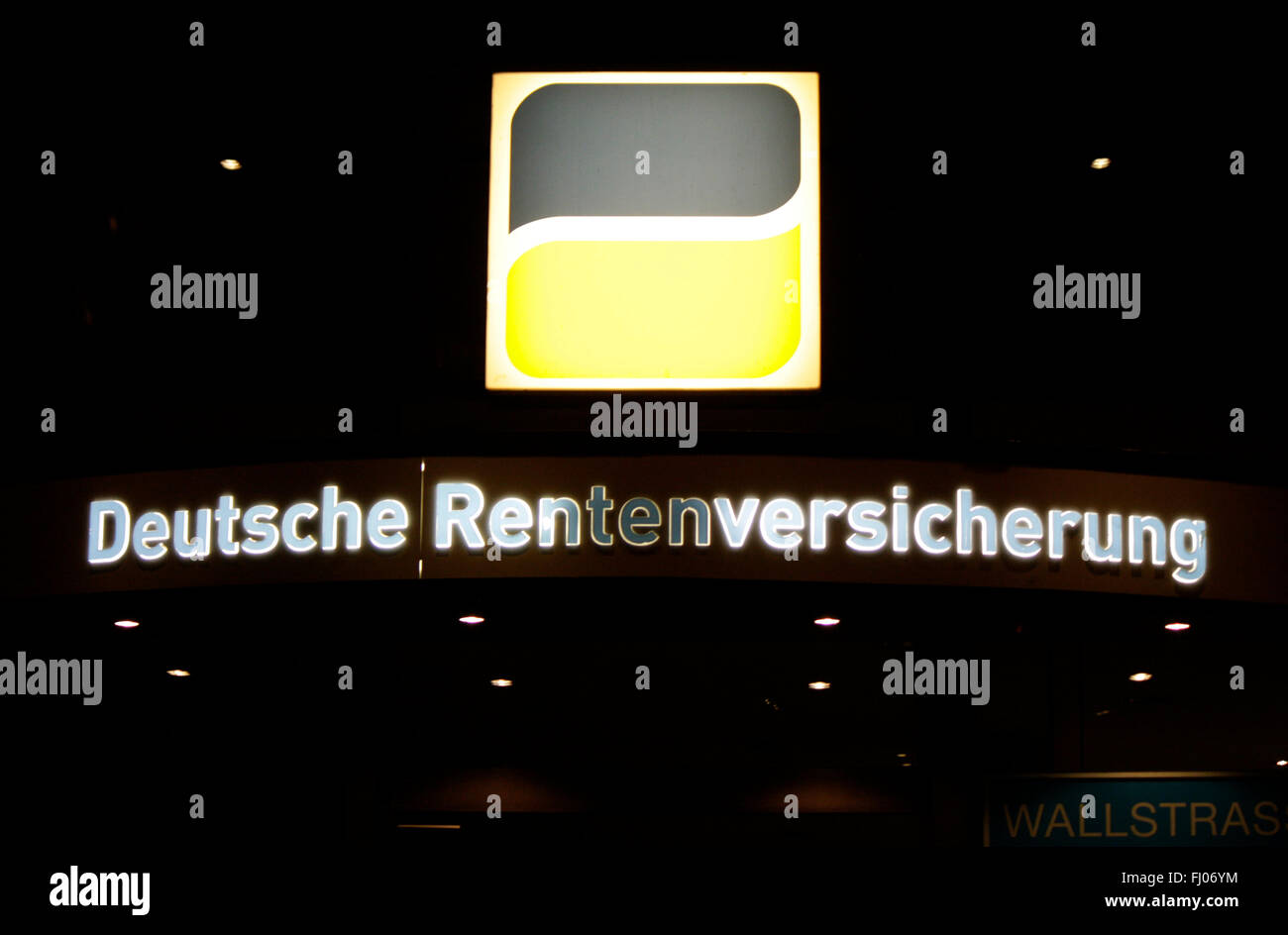 Markenname: 'Deutsche Rentenversicherung', Berlin. Stock Photo