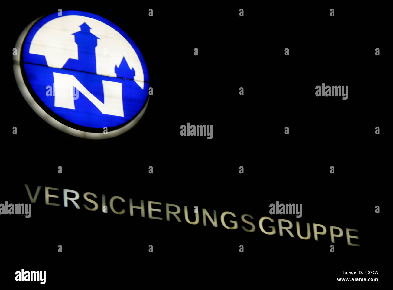 Markenname: 'Nuernberger Versicherungen', Berlin. Stock Photo