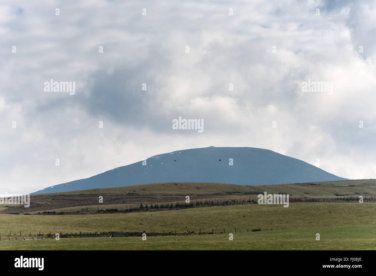 View of the pentland hills from Harperrig reservoir Stock Photo