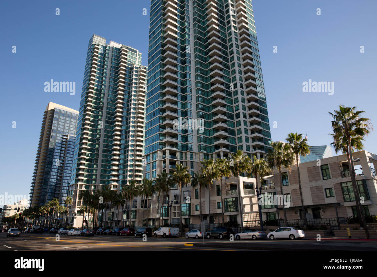 Apartment buildings San Diego California USA Stock Photo
