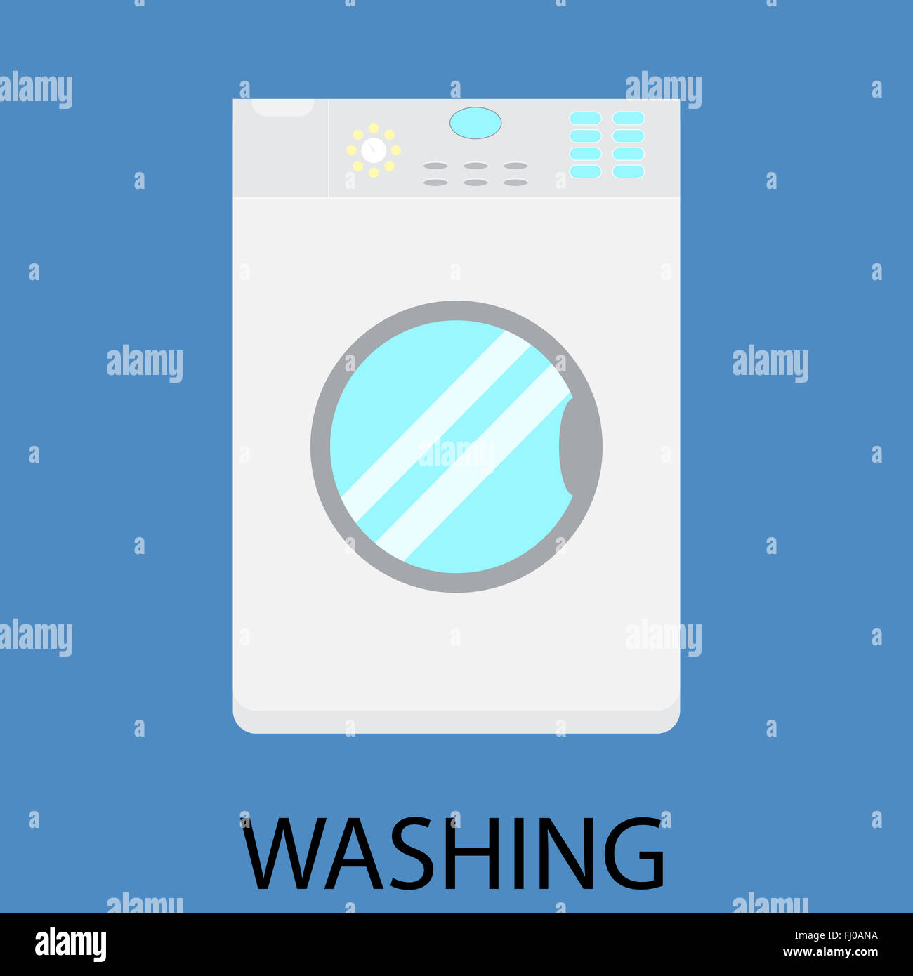 Washing machine housework. Laundry and washing, washing machine isolated, domestic housework, clean equipment, laundry machine, Stock Photo