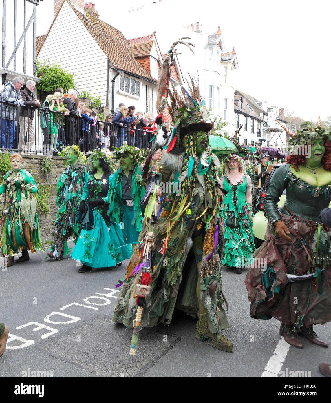 Hastings Jackinthe Green May Day Bank Holiday procession, East Sussex