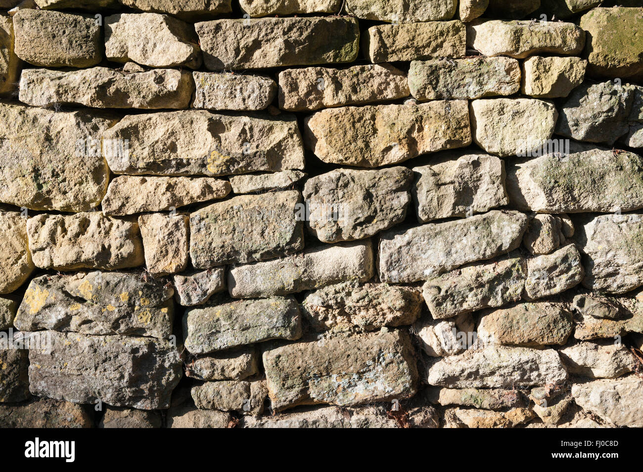 Cotswold stone wall Stock Photo