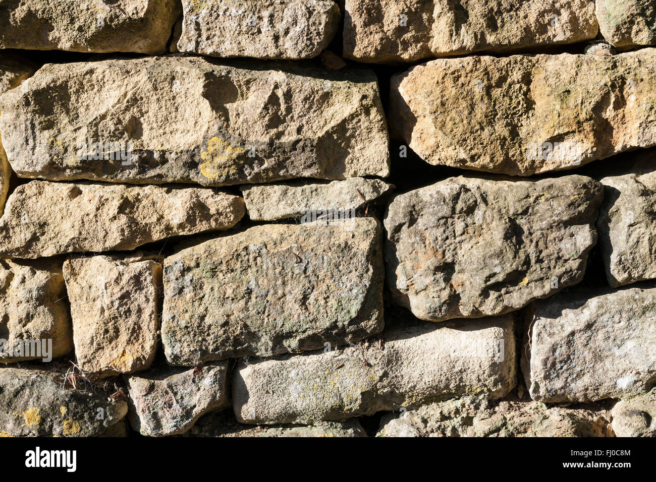 Cotswold stone wall Stock Photo