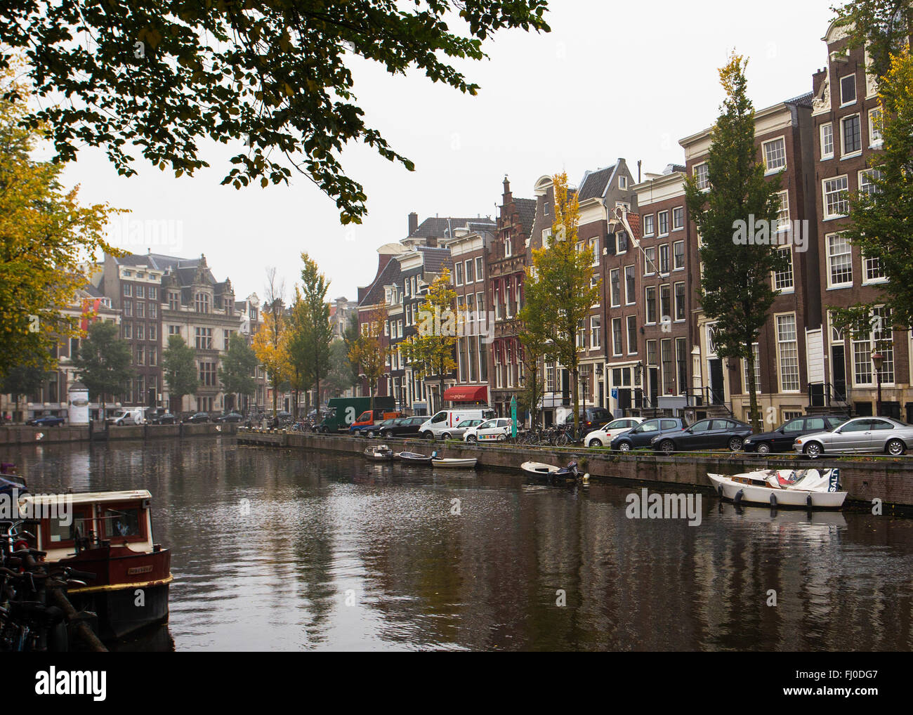 A canal scene in Amsterdam Stock Photo - Alamy