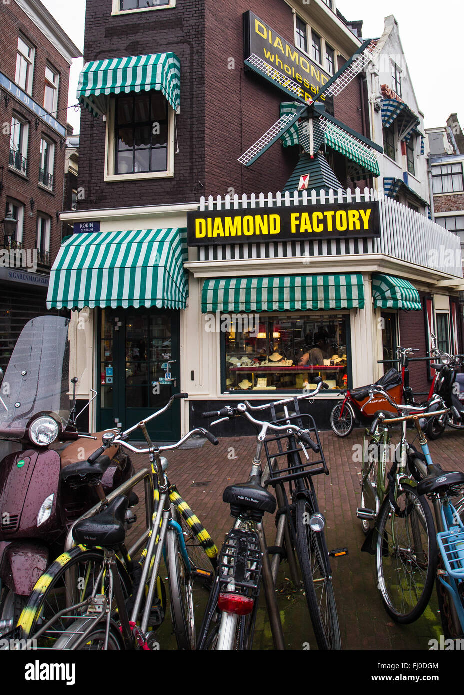 A diamond and jewelry store in central Amsterdam Stock Photo