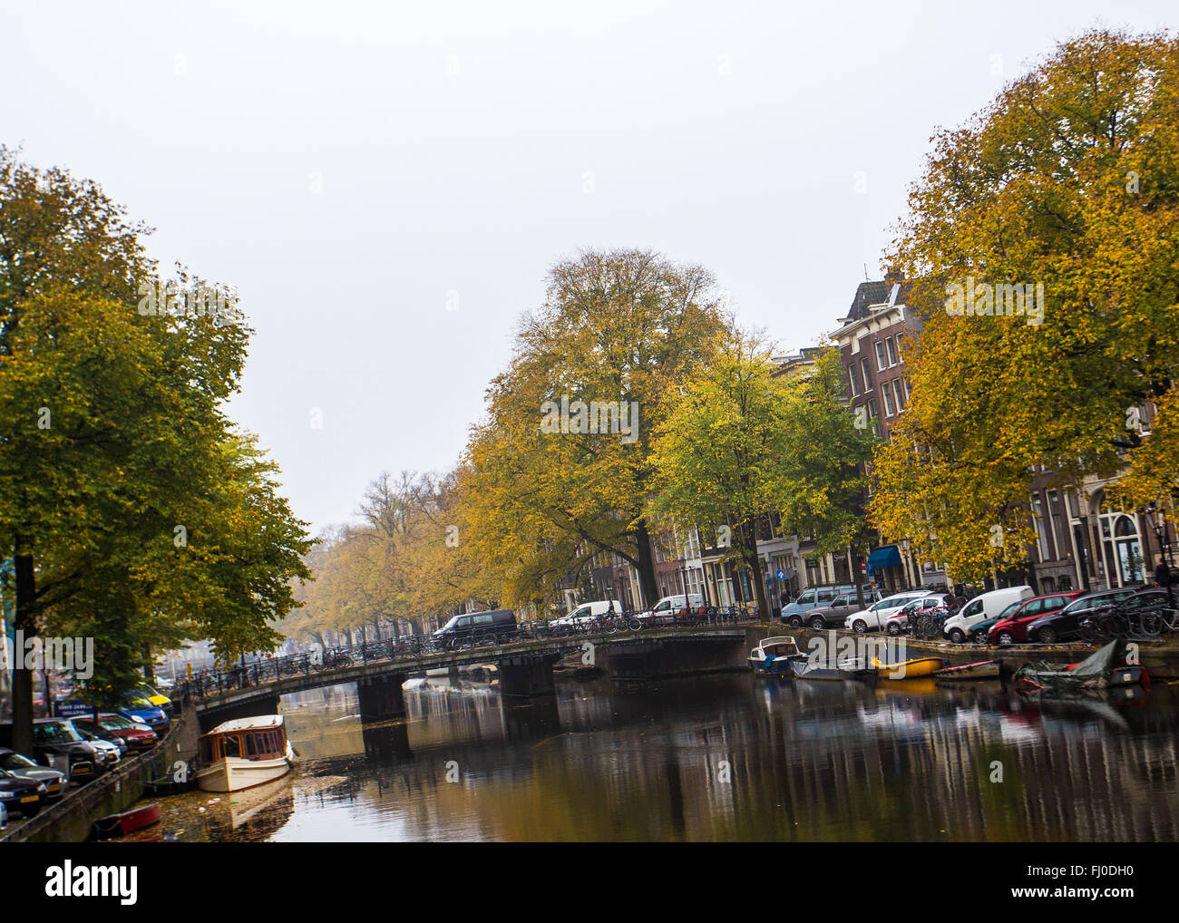 A canal scene in Amsterdam Stock Photo - Alamy