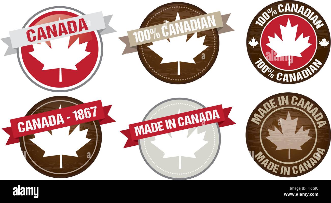 Canada labels designs Stock Vector Image & Art Alamy