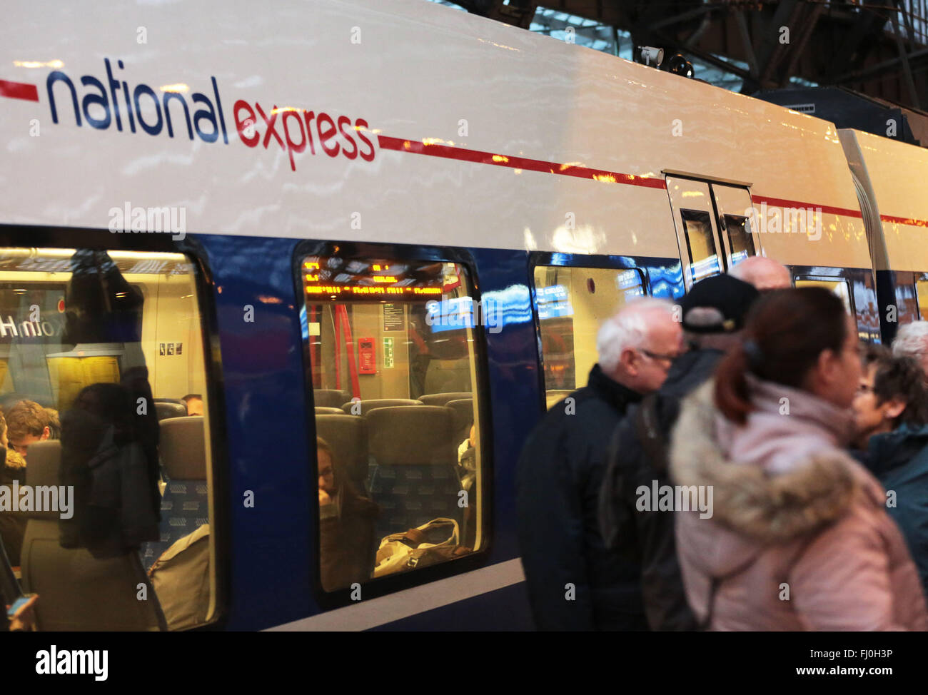 Cologne, Germany. 15th Feb, 2016. The Rhein-Muensterland-Express RE 7 ...