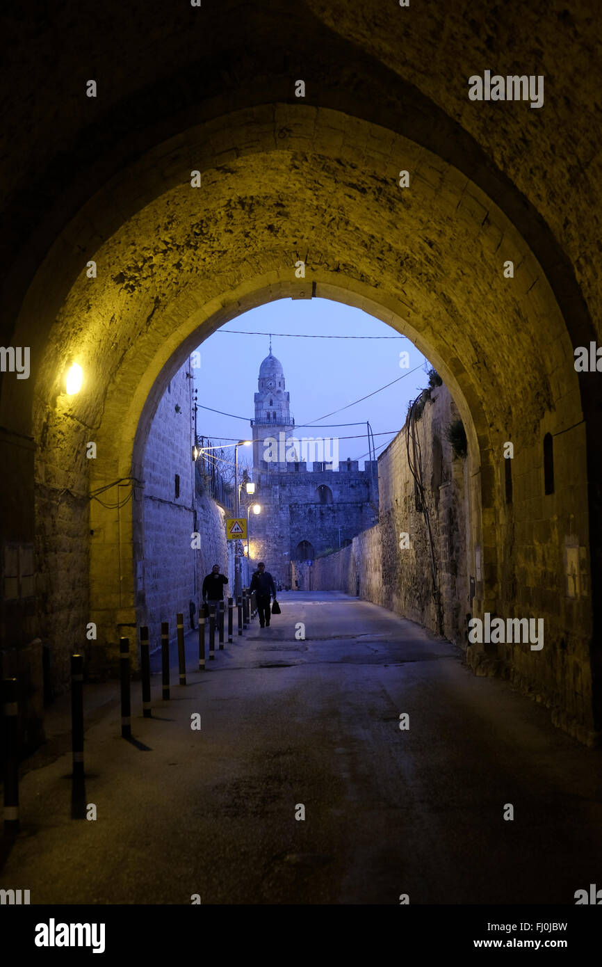 An arched alleyway in the Armenian Quarter in the old city East