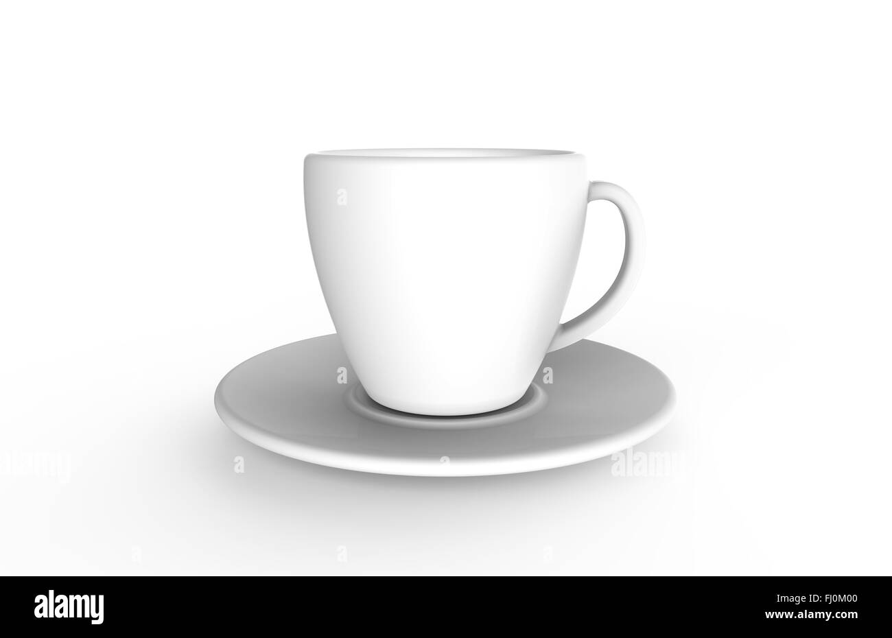 White coffee cup isolated on a white background Stock Photo - Alamy